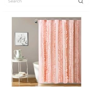 Beautiful ruffle shower curtain
